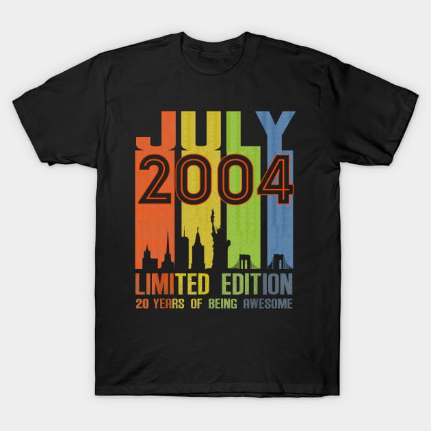 July 2004 20 Years Of Being Awesome Limited Edition T-Shirt by Vintage White Rose Bouquets